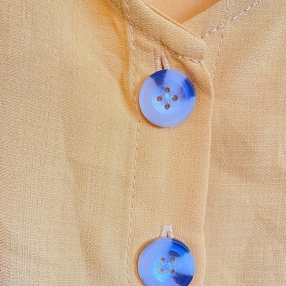 PAPER Crane Button Down Tank Top Yellow Size Small - Picture 2 of 3